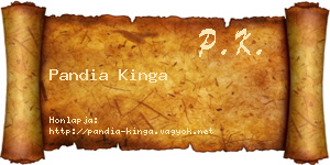 Pandia Kinga névjegykártya